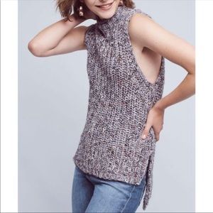 Moth Joelle wool blend marled sleeveless sweater top